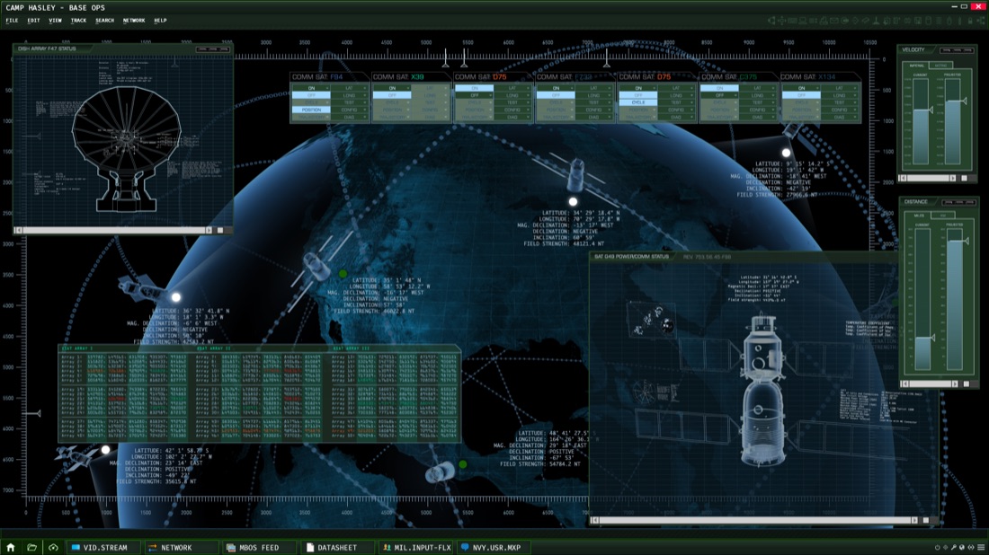 Scorpion — satellite operations screen graphic by Twisted Media