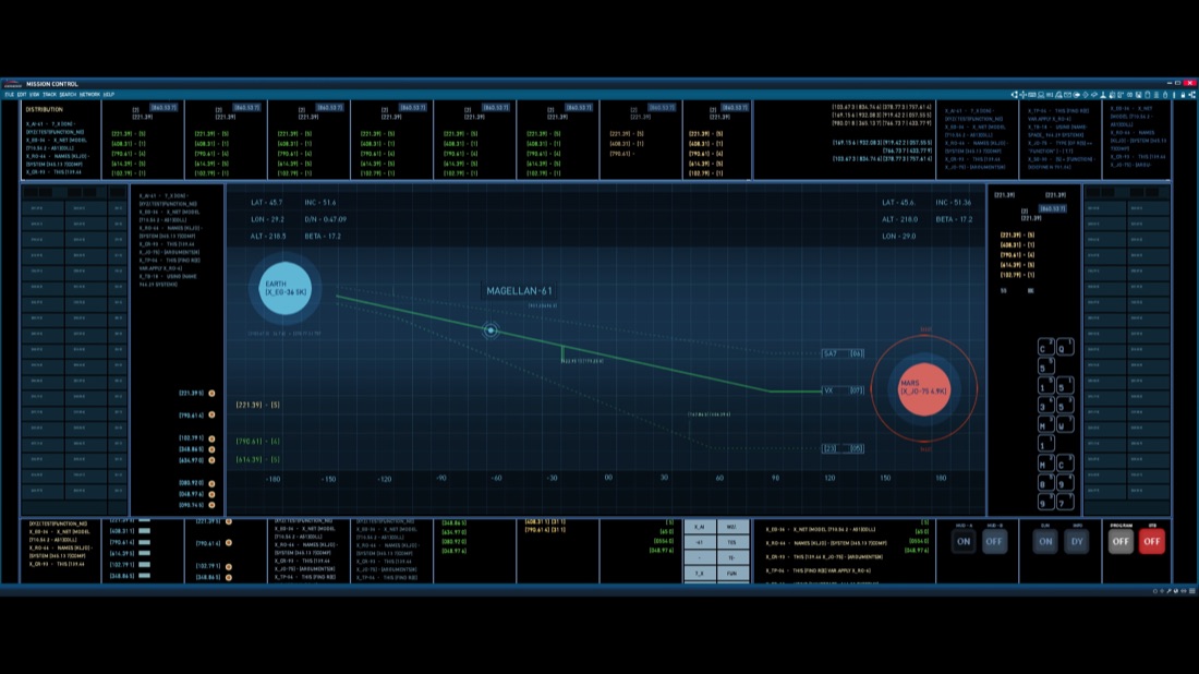 The Space Between Us — orbital trajectory screen graphic by Twisted Media